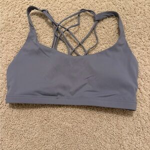CRZ YOGA Strappy Back Sports Bra - Gray